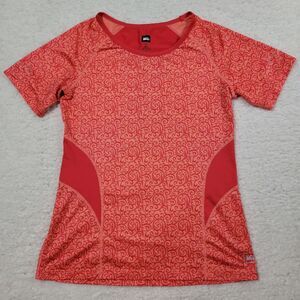 REI Women's XS Orange Red Compression Activewear Short Sleeve Shirt
